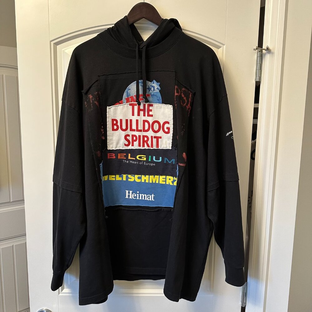 Bulldog Patchwork Hoodie